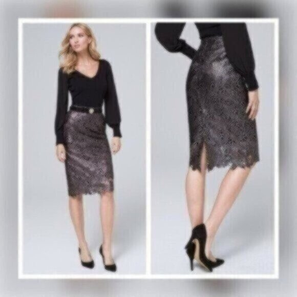 White House Black Market Dresses & Skirts - NWOT White House Black Market Lace Pencil Skirt